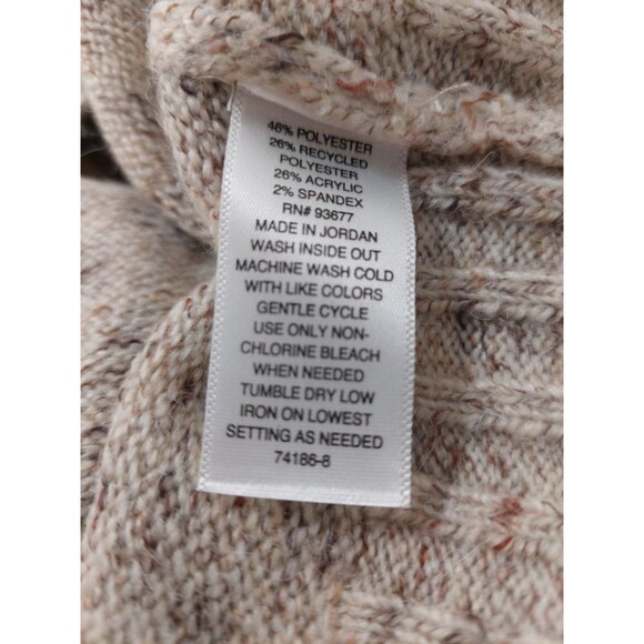a.n.a Plus Women's Size 1X Long Sleeve Button Open Front Cardigan Tan Oatmeal - Picture 12 of 14